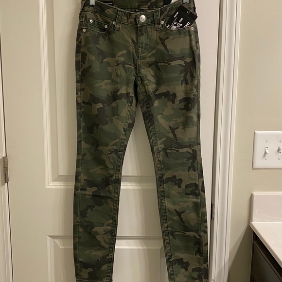 True Religion army green camouflaged Halle super skinny jeans - Picture 7 of 15